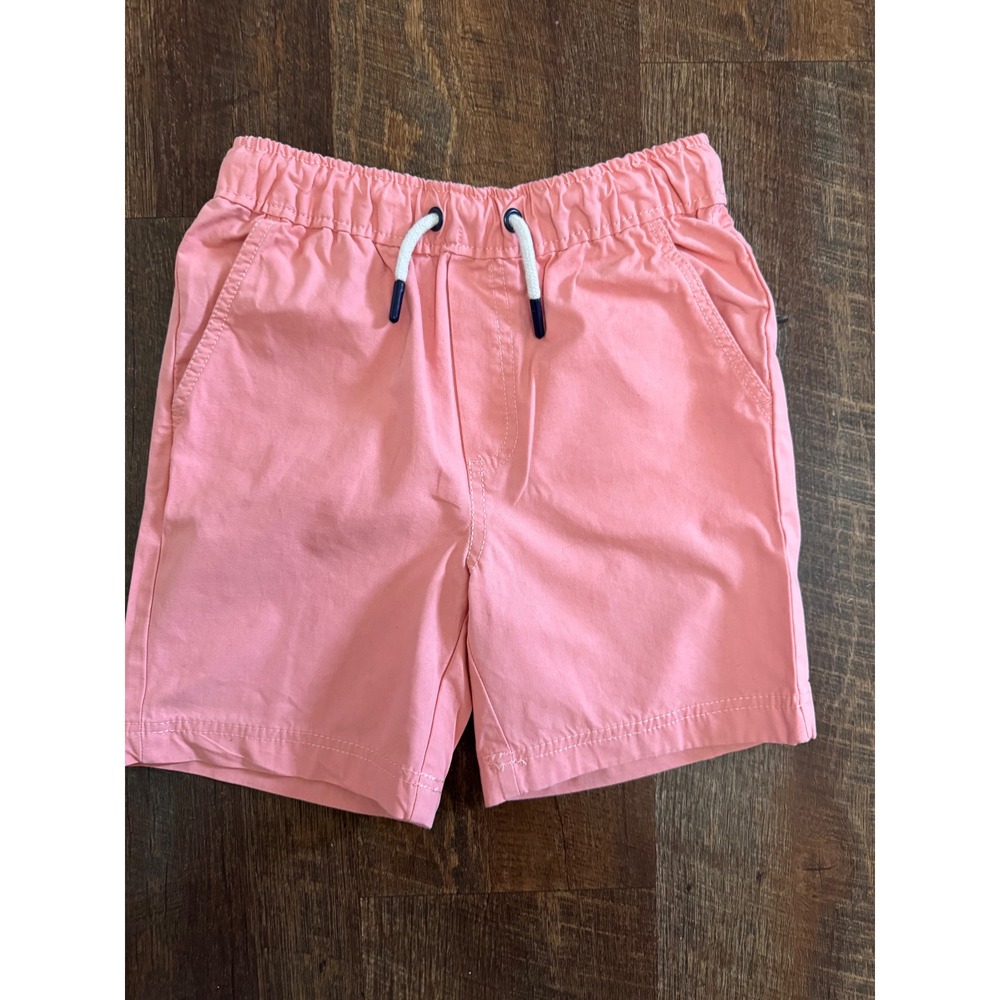 Tommy Bahama Boys Shorts 5/6 Coral Pink Pull On Drawstring Cotton Beach